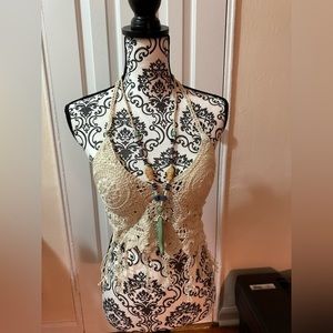 NWOT Crochet bikini top
